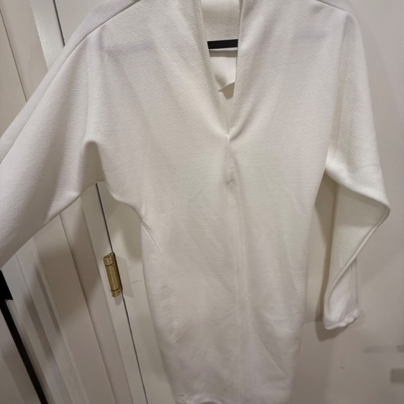 Anthropologie - Daily Practice | Ivory Long Sleeve Knit V-Neck Dress - Picture 4 of 5